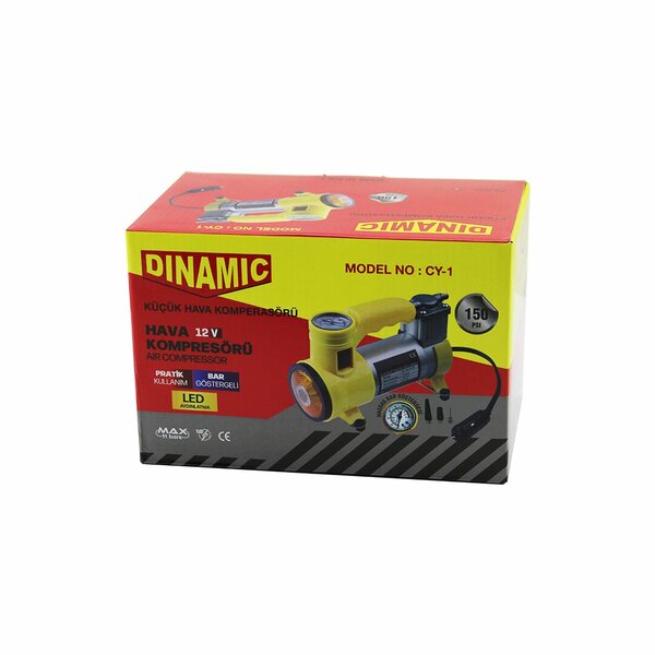 OTO - ARAÇ HAVA KOMPRESÖRÜ KAMYON - OTOBÜS - DC/12V-13.5V - 15Amp - 150PSI - BAR GÖSTERGE - LED AYDINLATMA CY-1 (5643)