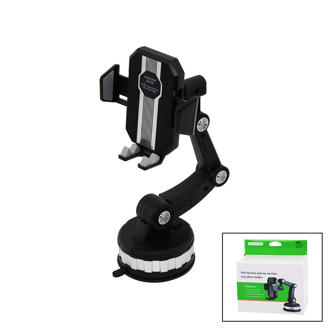 OTO- ARAÇ TELEFON- BARDAK TUTUCU VANTUZAKROBAT- 3 EKLEMLİ AYAR - 360° (5643)