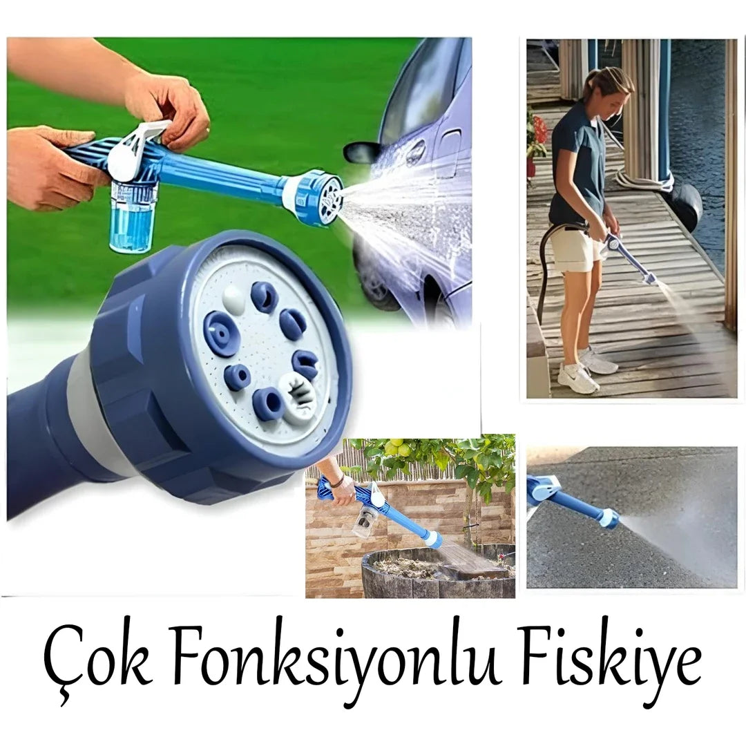 Otomobil Yıkama Sulama Fonksiyonlu Su Püskürtme Tabancası Deterjanlı Akıllı Tayzikli Basınçlı Bahçe (5643)