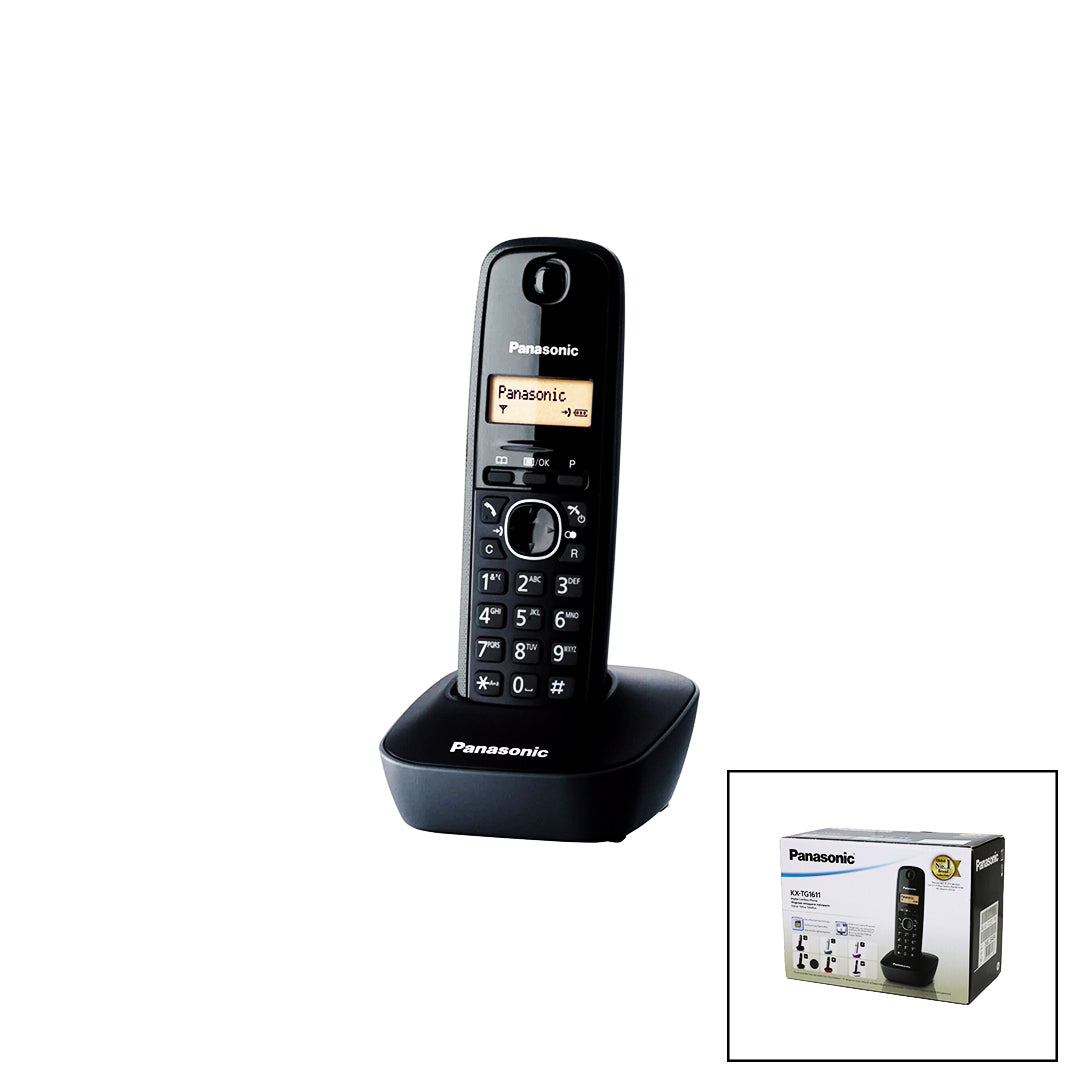 PANASONİC KX-TG1611 SİYAH - OVAL KABLOSUZ DİJİTAL TELSİZ TELEFON (5643)