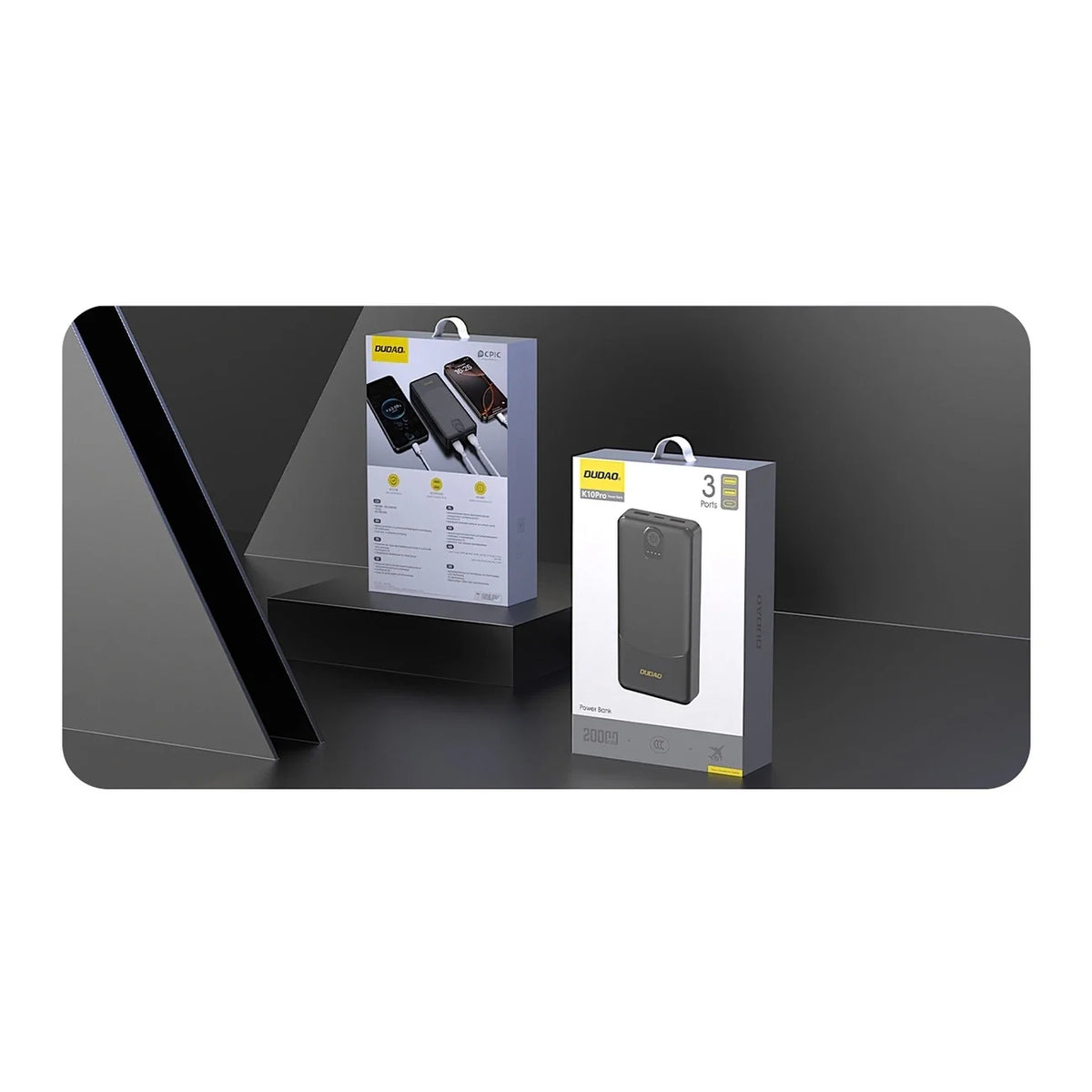 Powerbank Dudao K10Pro 2.4A 20000mAh 2 x USB-A - Siyah (5643)