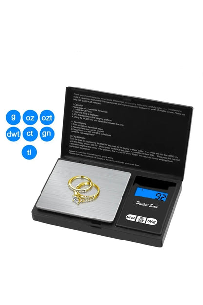 Professional Hassas Terazi 500 gram Kapasiteli 0.1 Hassasiyetli Dijital Kapaklı Tartı (5643)