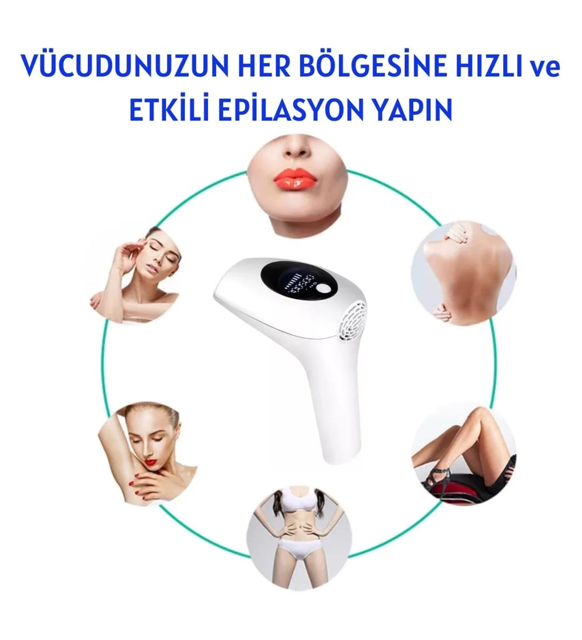 Profesyonel Lazer Epilasyon Aleti 999.999 Atım Tüy Alma Cihazı Kadın Erkek lazer IPL Tüm Bölge (5643)