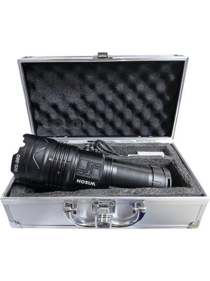 Profesyonel Zoomlu El Feneri | 60w – 7000 Lümen – 13.200 Mah – Type‑c – Metal Gövde (5643)