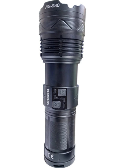 Profesyonel Zoomlu El Feneri | 60w – 7000 Lümen – 13.200 Mah – Type‑c – Metal Gövde (5643)