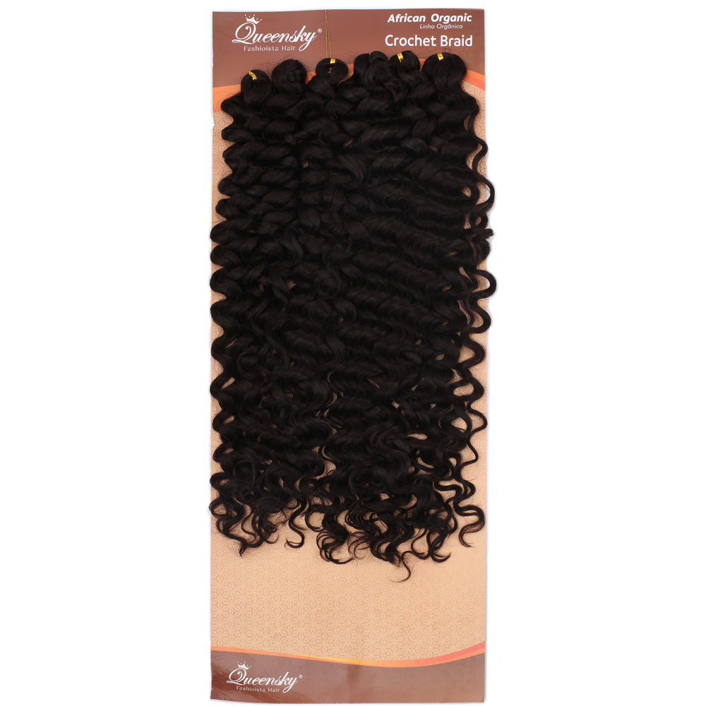 QueenSky Afro Dalgası Saç - 75cm - 240gr - Koyu Kahve