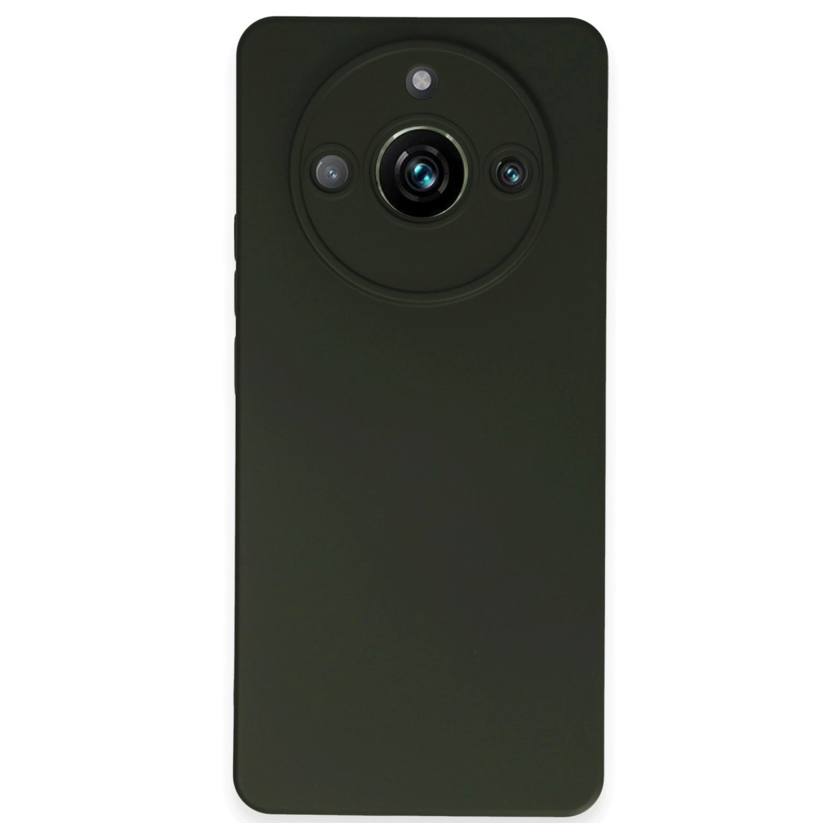 Realme 11 Pro Kılıf Nano İçi Kadife Silikon - Koyu Yeşil