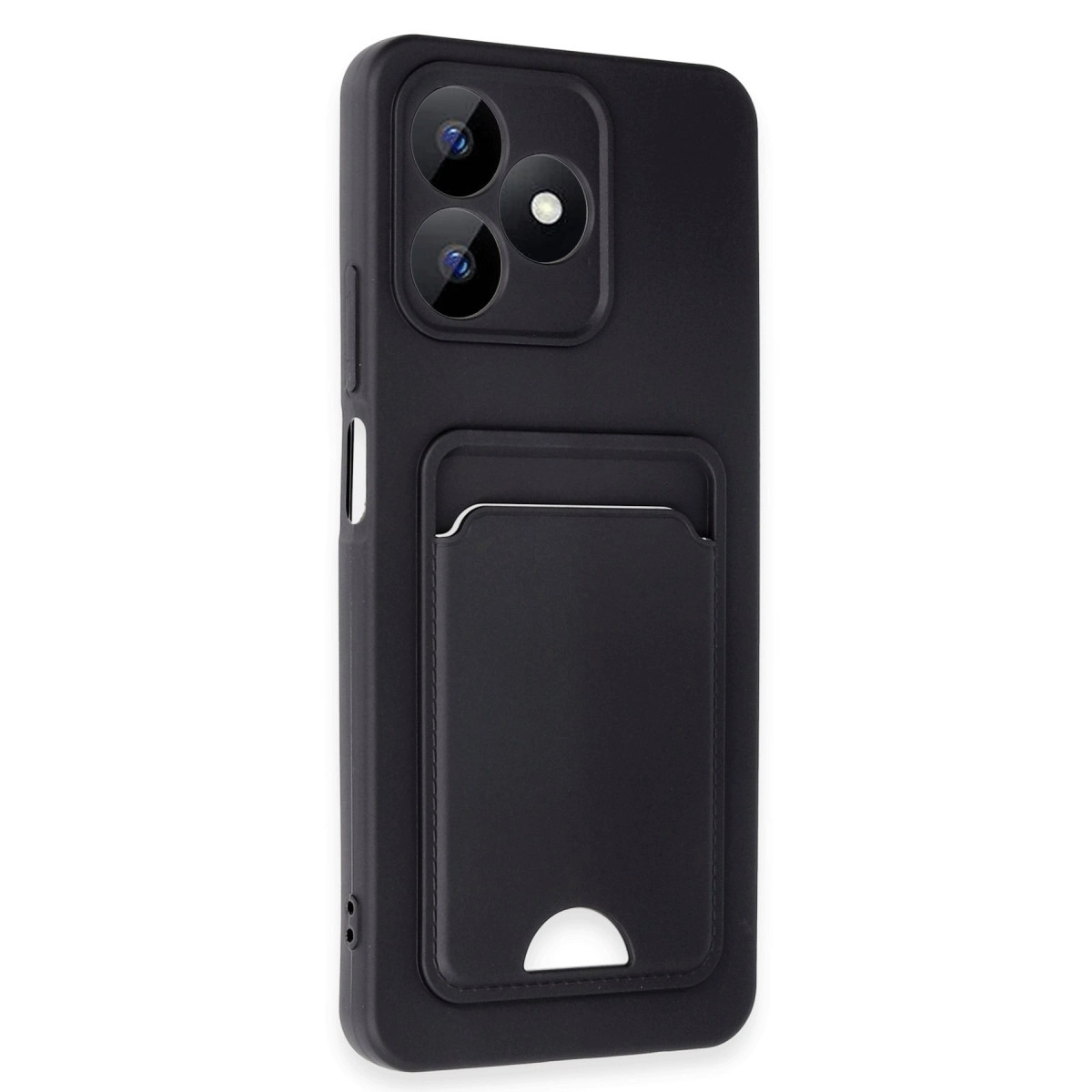 Realme Note 50 4g Kılıf Kelvin Kartvizitli Silikon - Siyah