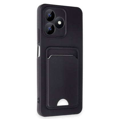 Realme Note 50 4g Kılıf Kelvin Kartvizitli Silikon - Siyah