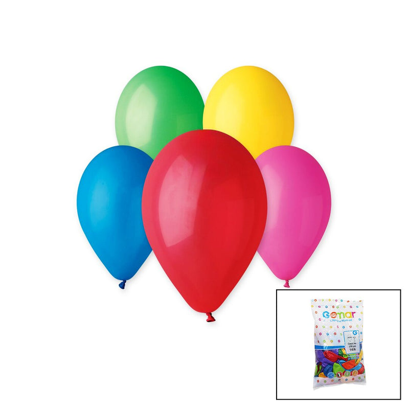 RENKLİ KLASİK BALON 10 İNÇ - 26CM - 100PCS (5643)