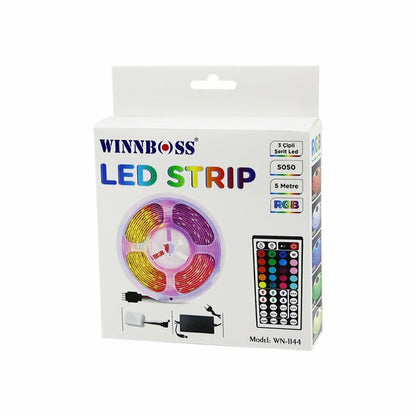 RGB 3ÇİP KUMANDALI ŞERİT LED 5MT (5643)