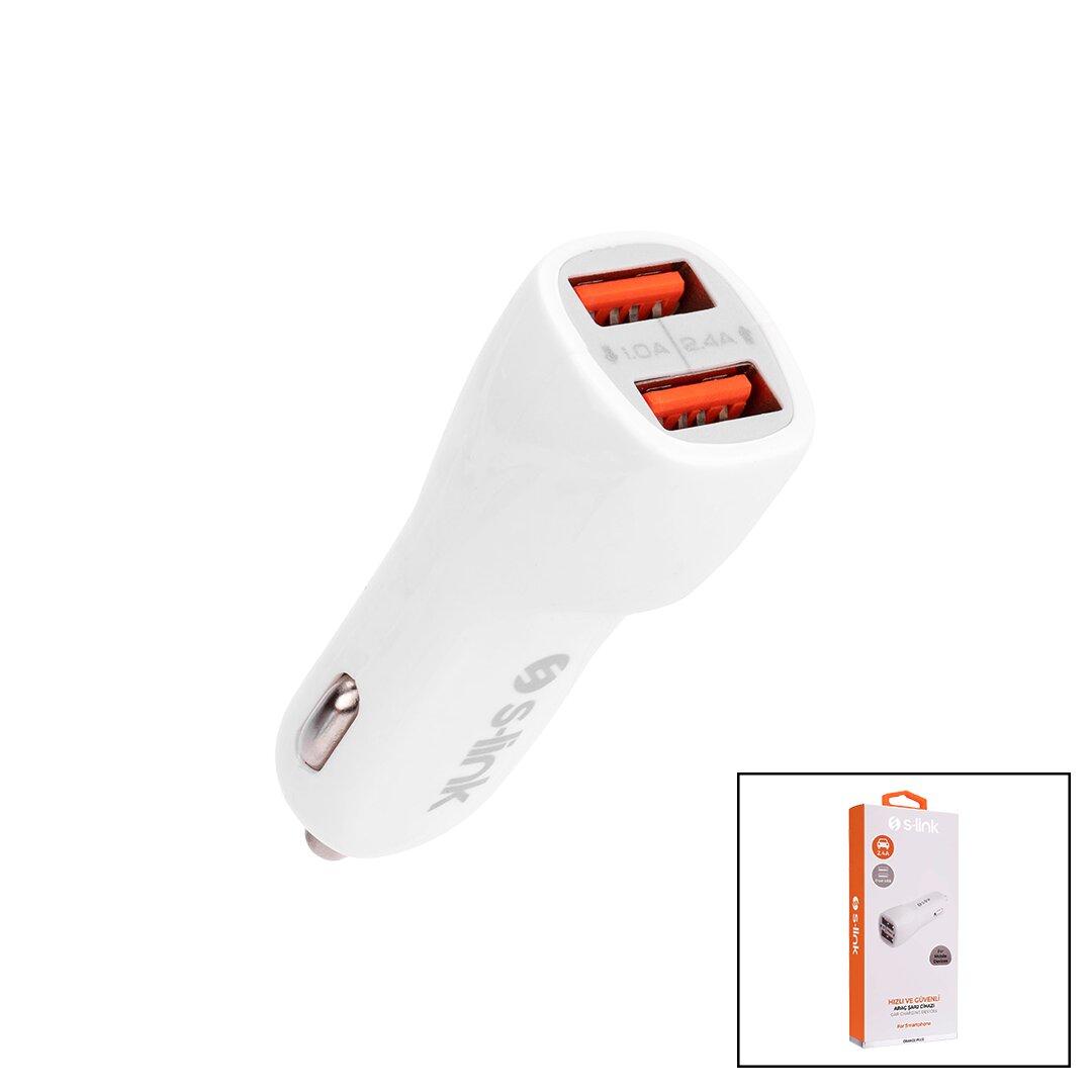 S-LİNK IP-805 DUAL USB 2XUSB OTO - ARAÇ ÇAKMAKLIK ŞARJ BAŞLIK 2.4 A (5643)