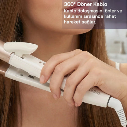 SAÇ DÜZLEŞTİRİCİ SERAMİK KAPLAMA 180° SICAKLIK - 2 KADEMELİ 360°KABLO=1.8MT SHD-1730 (5643)