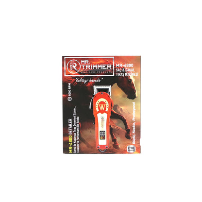 SAÇ - SAKAL KESME TRAŞ MAKİNESİ AYARLANABİLİR BIÇAK - 0,1MM-0,5MM 8000RPM 6 FARKLI KESİM MR-4800 (5643)