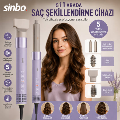 SAÇ ŞEKİLLENDİRME CİHAZI 110.000RPM 5 BAŞLIK - 3 HIZ - SICAKLIK AYAR SHD-1760 (5643)