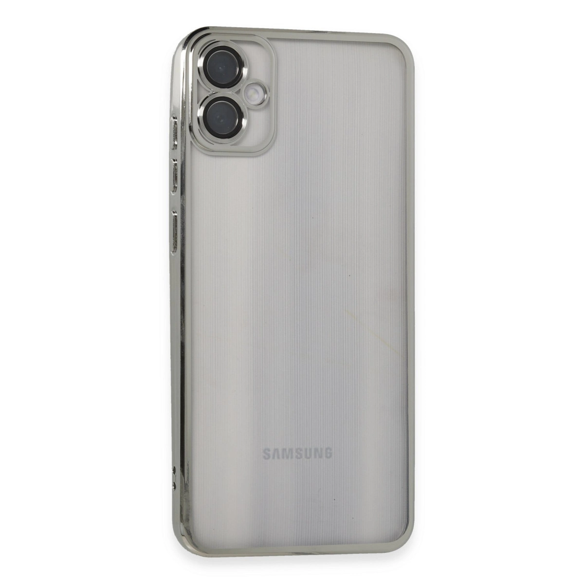 Samsung Galaxy A05 Kılıf Razer Lensli Silikon - Gümüş