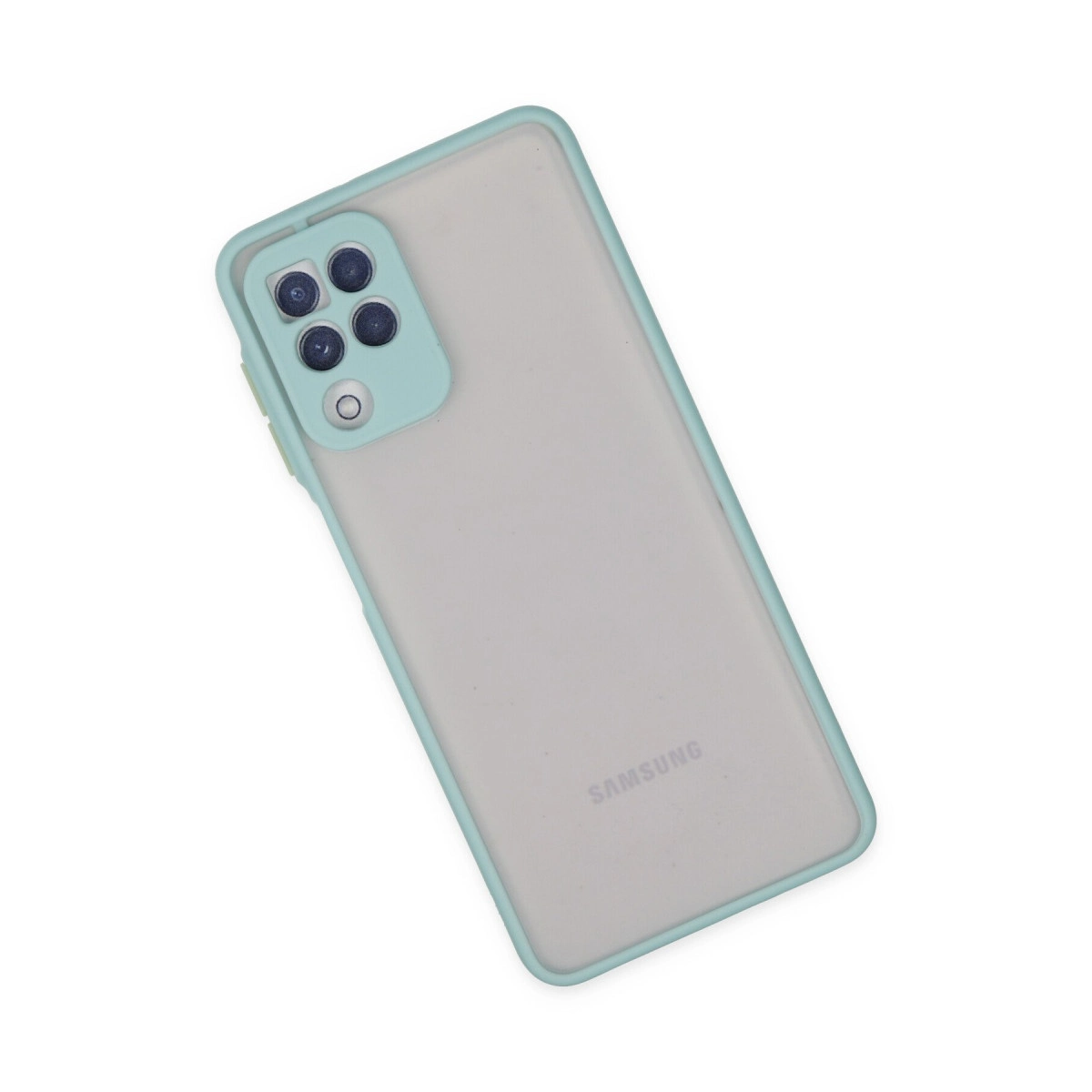Samsung Galaxy A22 Kılıf Montreal Silikon Kapak - Turkuaz