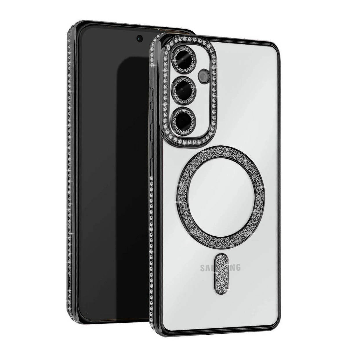 Samsung Galaxy A26 Joke Simli Magneticsafe Kılıf - Siyah