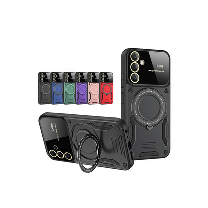Samsung Galaxy A36 Kılıf Joy Lens Standlı Kapak - Siyah