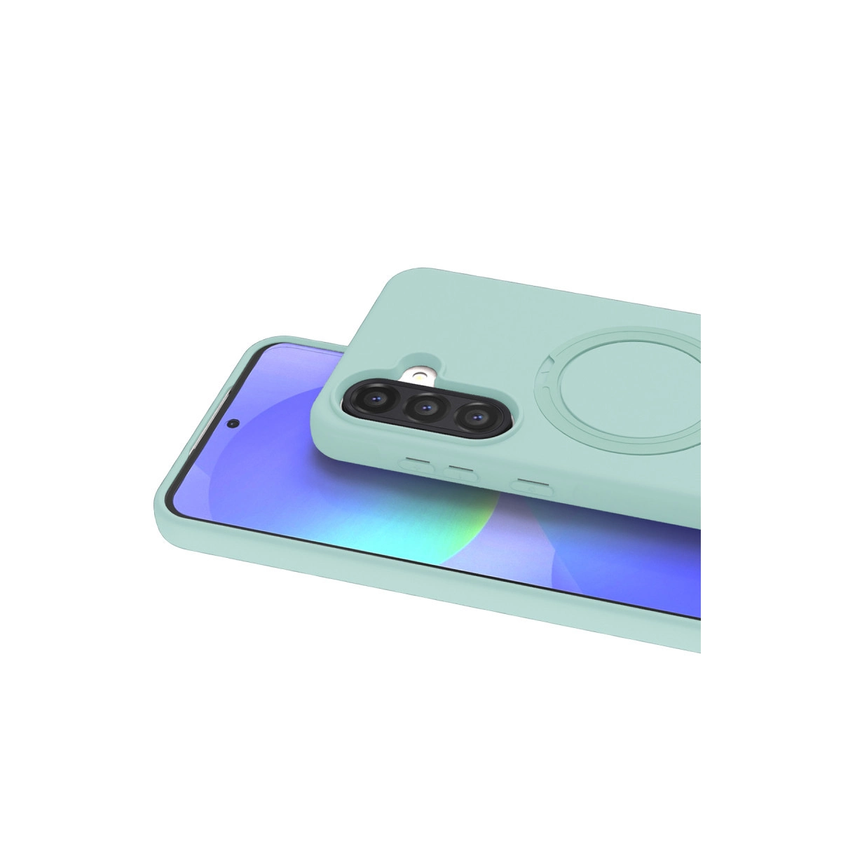 Samsung Galaxy A37 5g Regal Magsafe Standlı Kapak - Su Yeşili