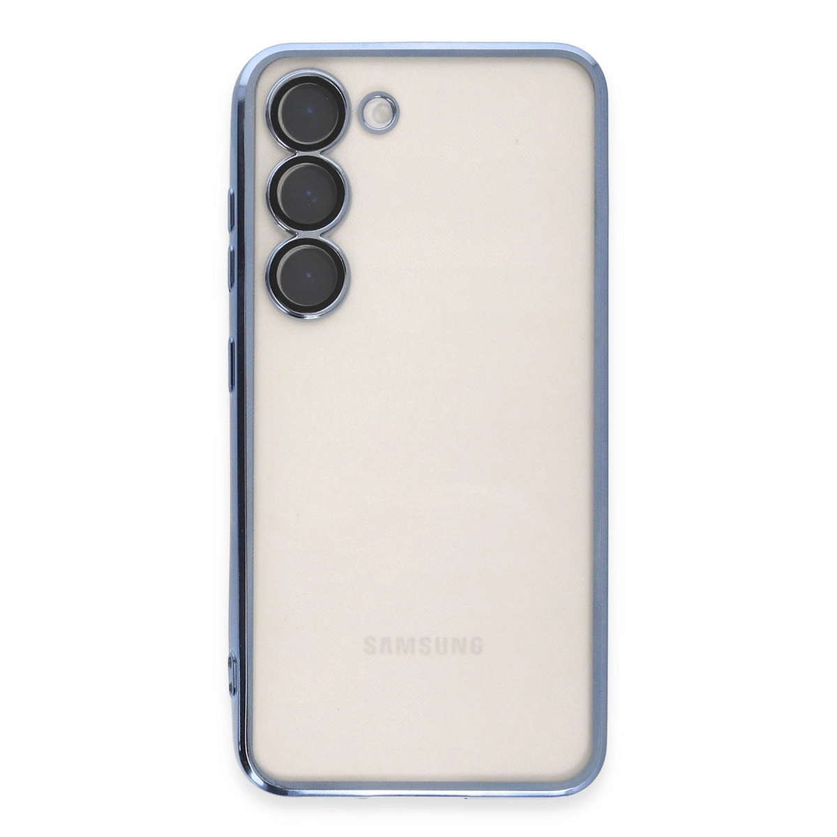 Samsung Galaxy S23 Plus Kılıf Razer Lensli Silikon - Açık Mavi