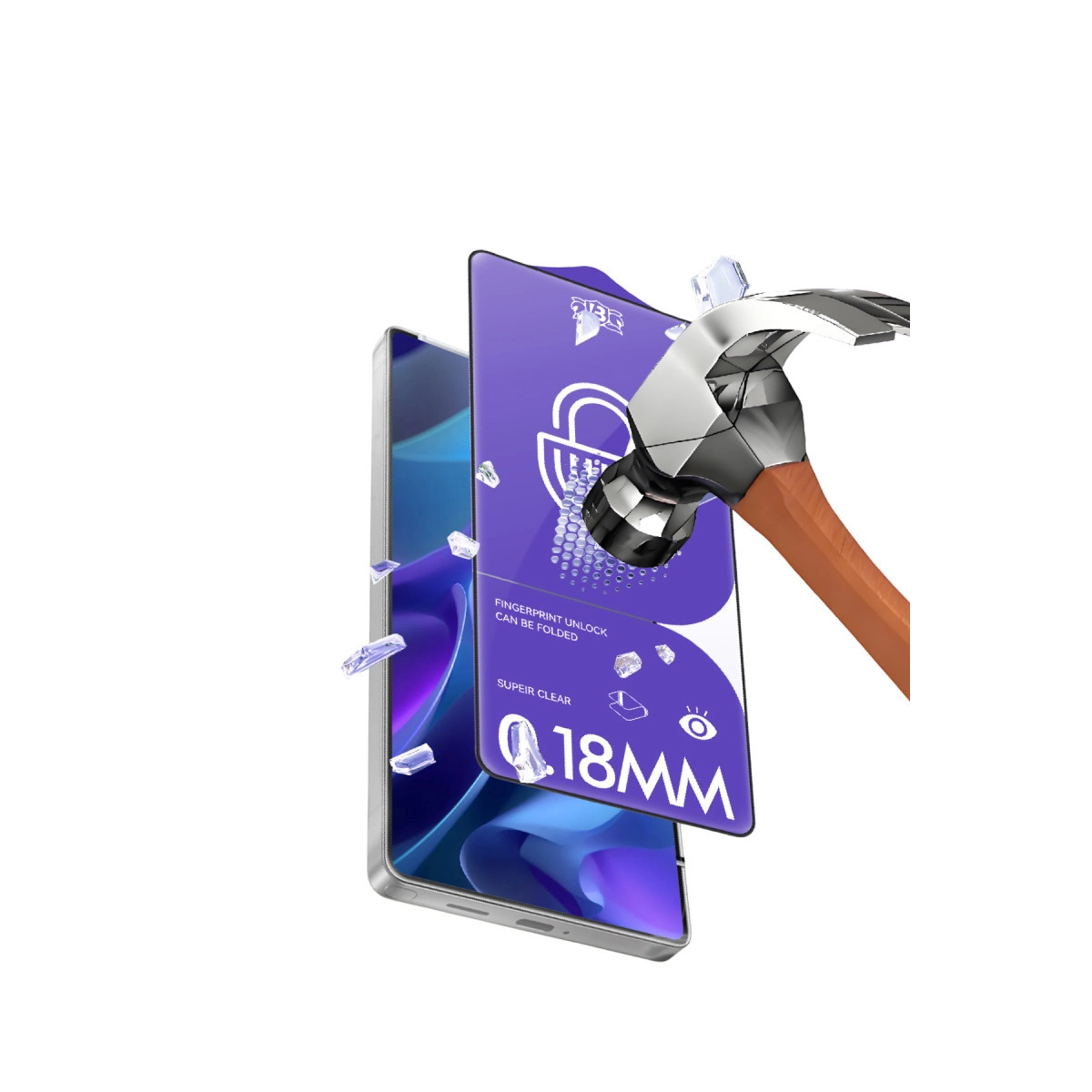 Samsung Galaxy S26 Ultra Bilvis 0.18mm Unlock Glass Cam Ekran Koruyucu- Siyah