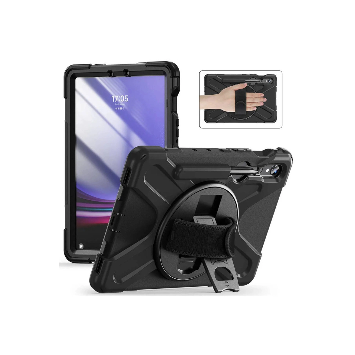 Samsung Galaxy X510 Tab S9 Fe 11 Kılıf Amazing Tablet Kapak - Siyah