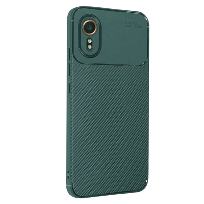 Samsung Galaxy Xcover 7 Kılıf Auto Focus Karbon Kapak - Yeşil