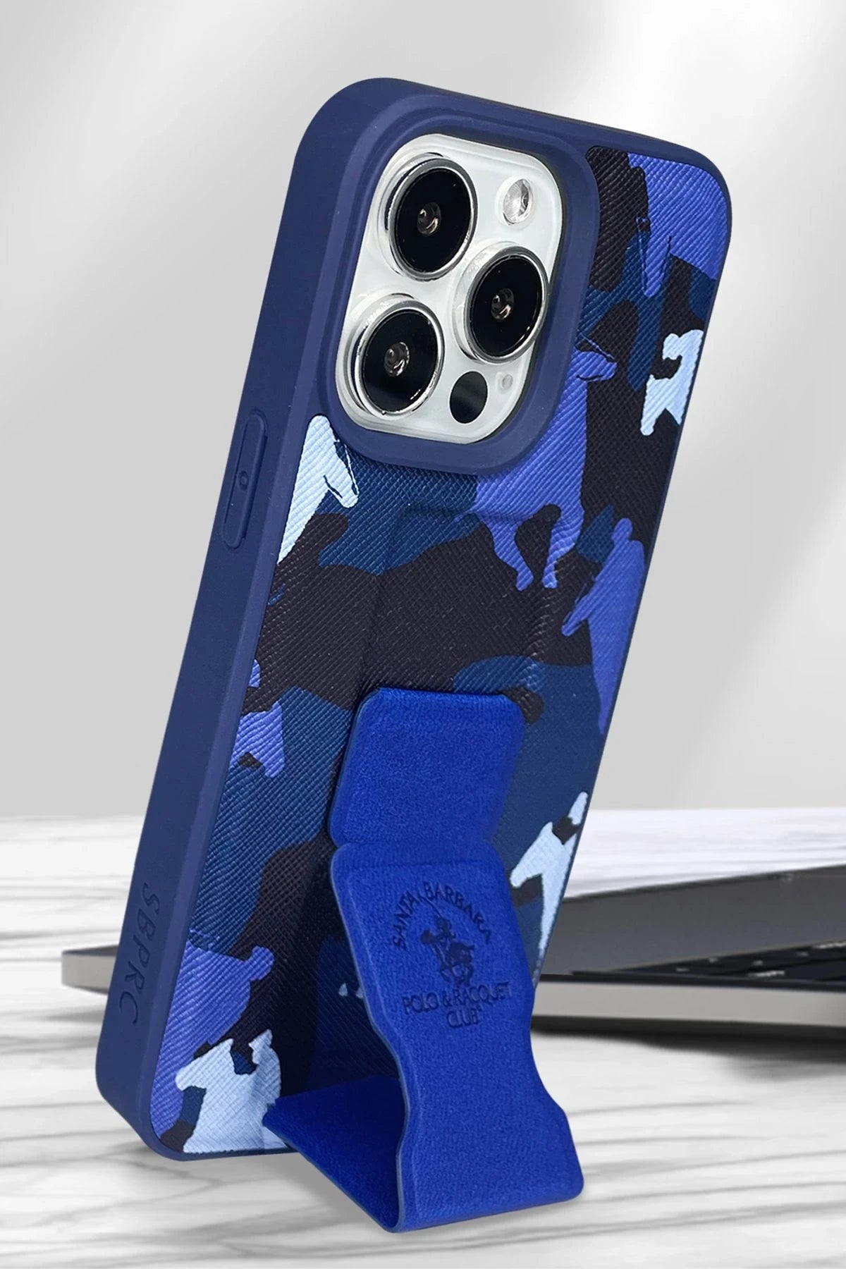 Santa Barbara Polo Racquet Club Apple iPhone 13 Pro Enos Standlı Kapak - Yeşil