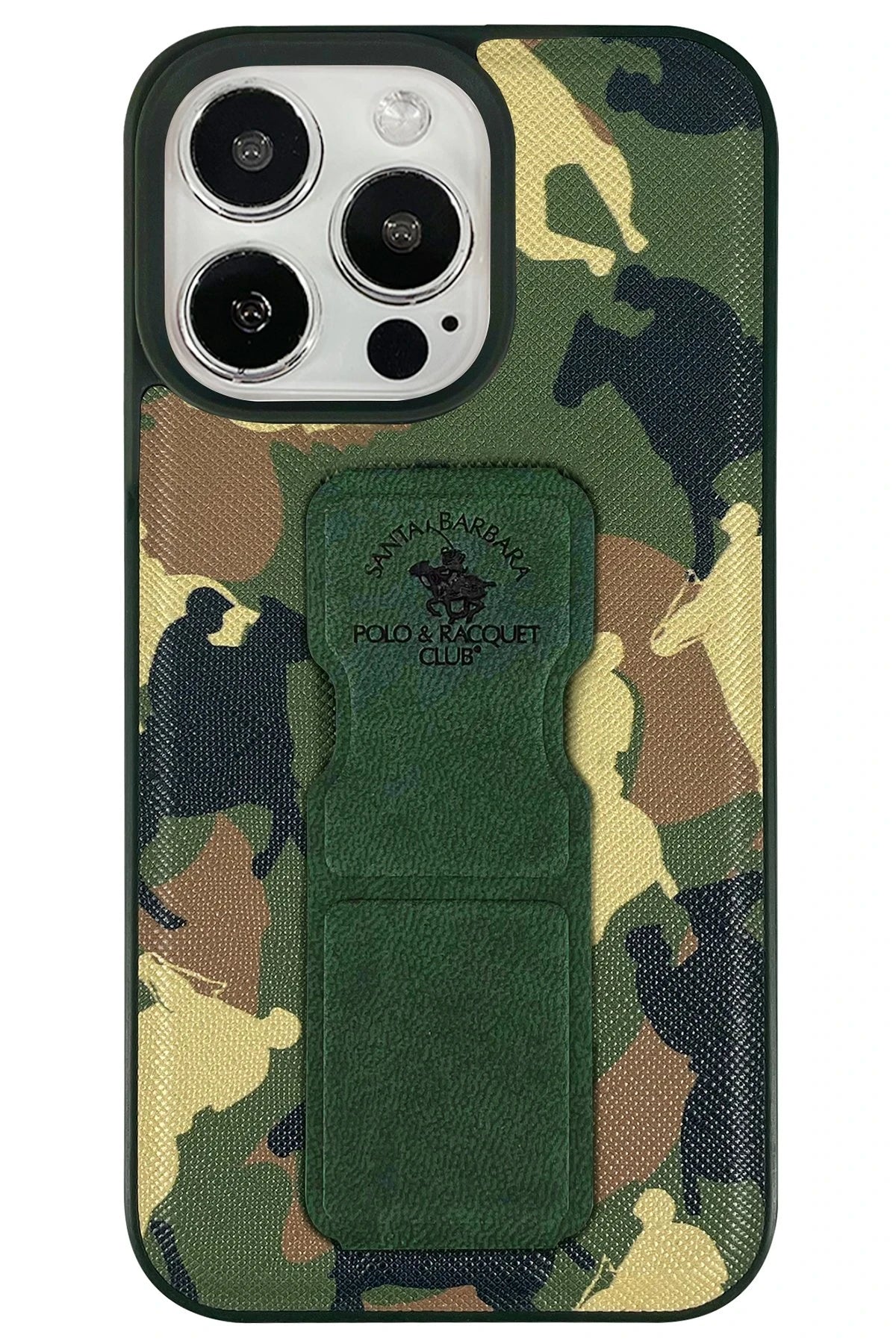Santa Barbara Polo Racquet Club Apple iPhone 13 Pro Enos Standlı Kapak - Yeşil