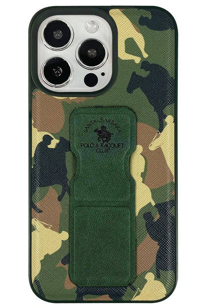 Santa Barbara Polo Racquet Club Apple iPhone 13 Pro Enos Standlı Kapak - Yeşil