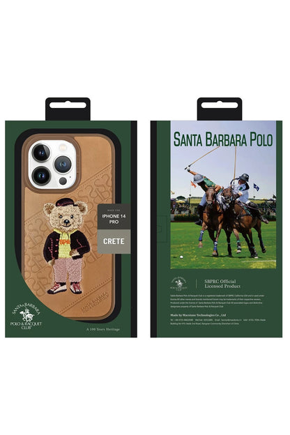Santa Barbara Polo Racquet Club Apple iPhone 13 Pro Max Crete Deri Kapak - Siyah