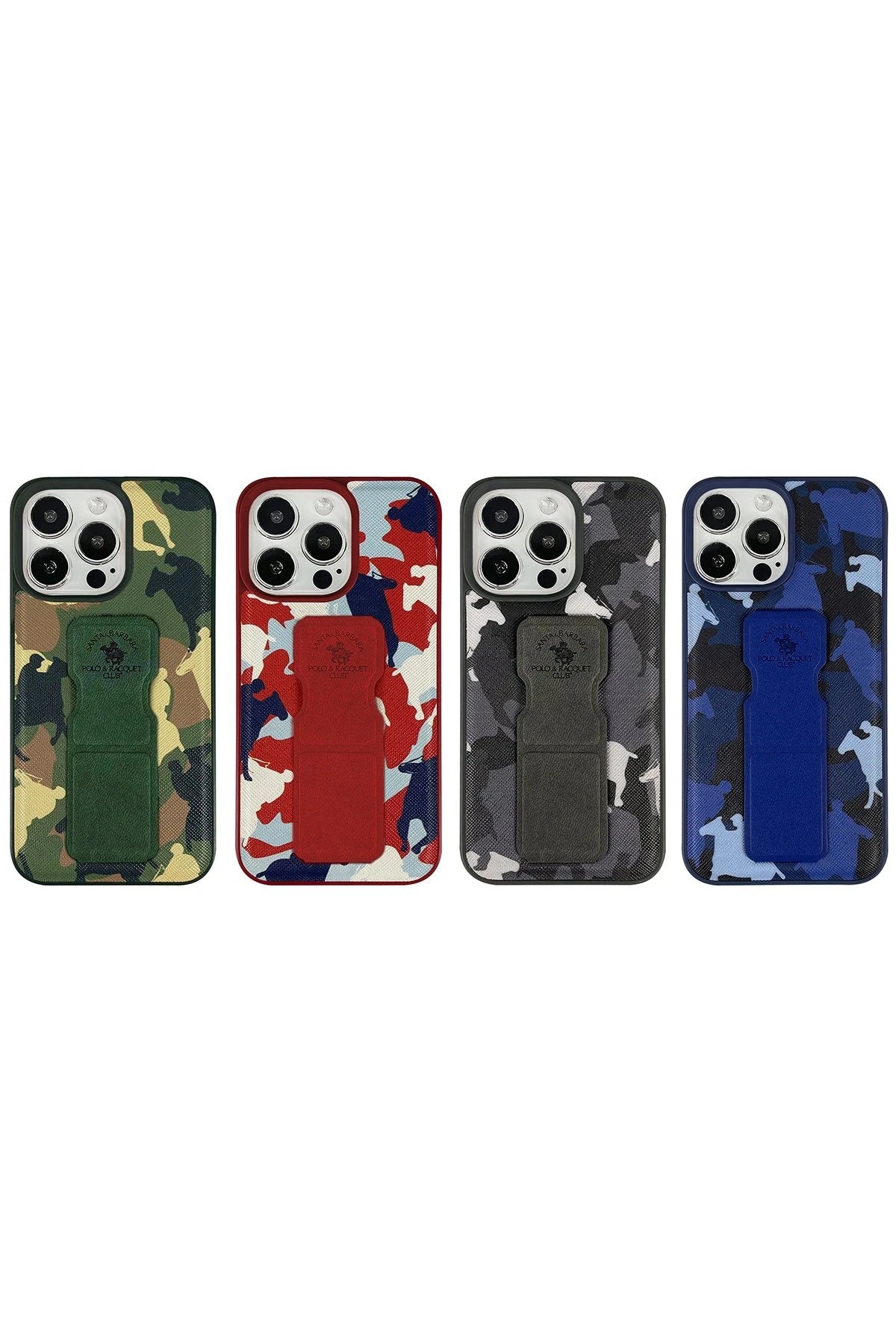 Santa Barbara Polo Racquet Club Apple iPhone 13 Pro Max Enos Standlı Kapak - Yeşil