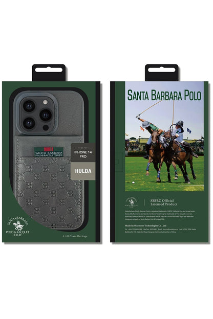 Santa Barbara Polo Racquet Club Apple iPhone 13 Pro Max Hulda Kartvizitli Kapak - Kahverengi