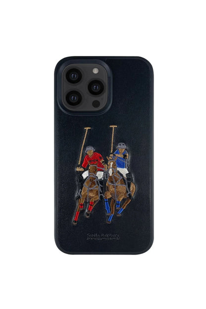 Santa Barbara Polo Racquet Club Apple iPhone 13 Pro Max Jockey Deri Kapak - Siyah