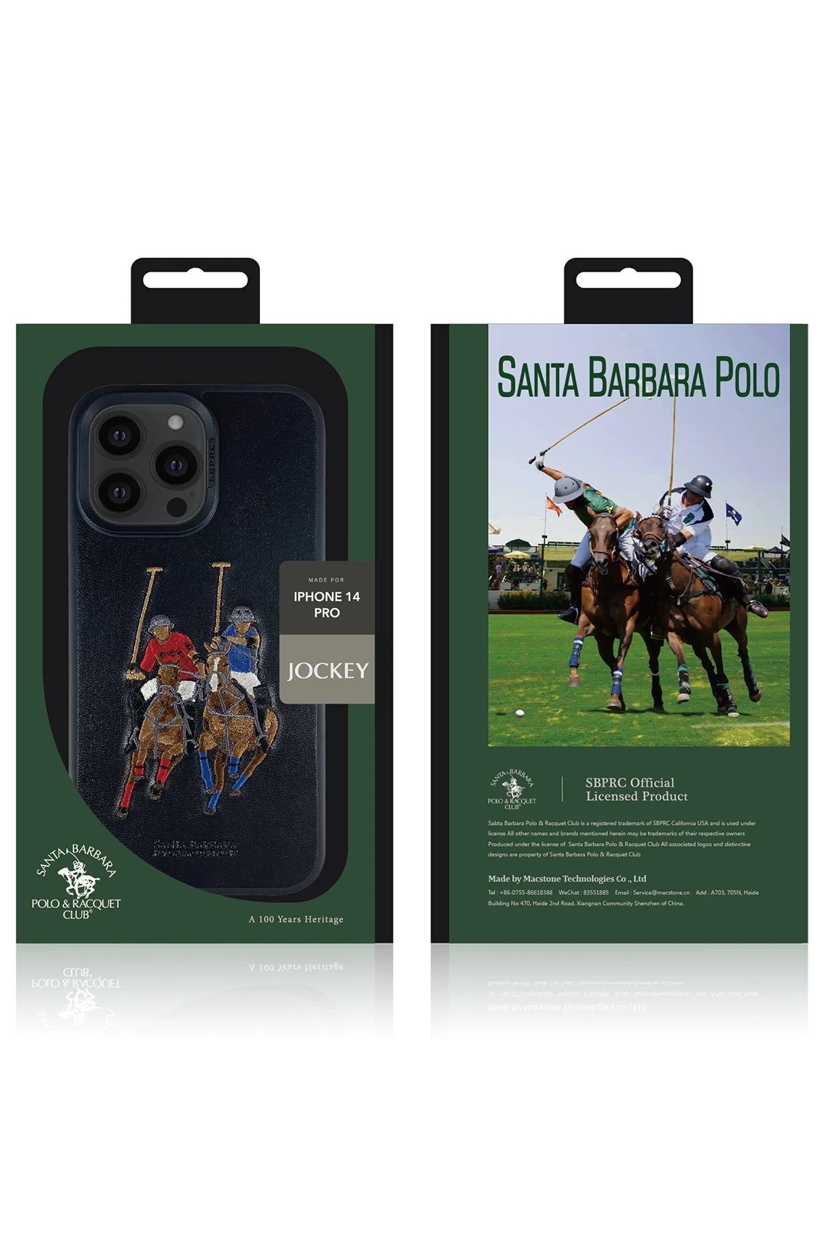 Santa Barbara Polo Racquet Club Apple iPhone 13 Pro Max Jockey Deri Kapak - Siyah