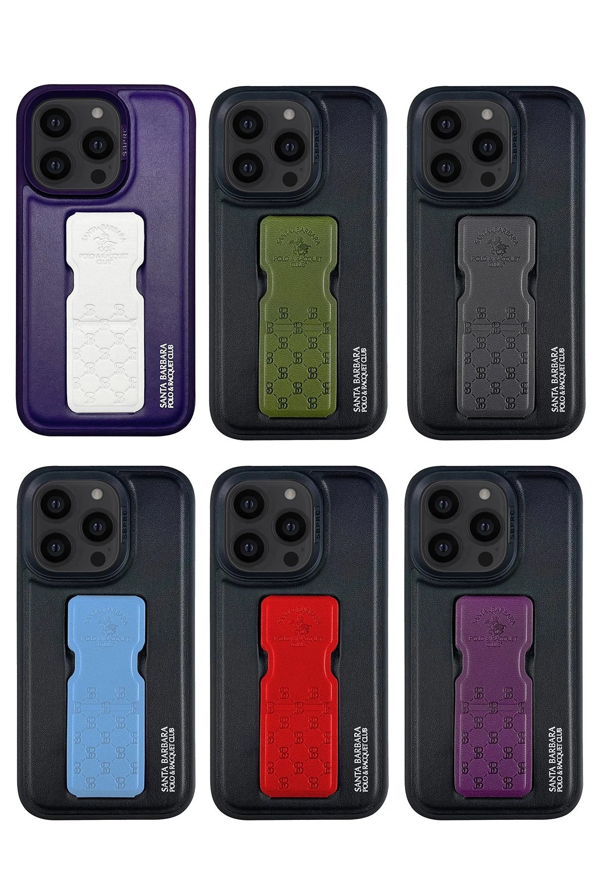 Santa Barbara Polo Racquet Club Apple iPhone 13 Pro Max Parker Stand Kapak - Mavi