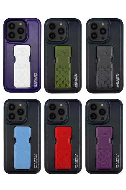 Santa Barbara Polo Racquet Club Apple iPhone 13 Pro Max Parker Stand Kapak - Mavi