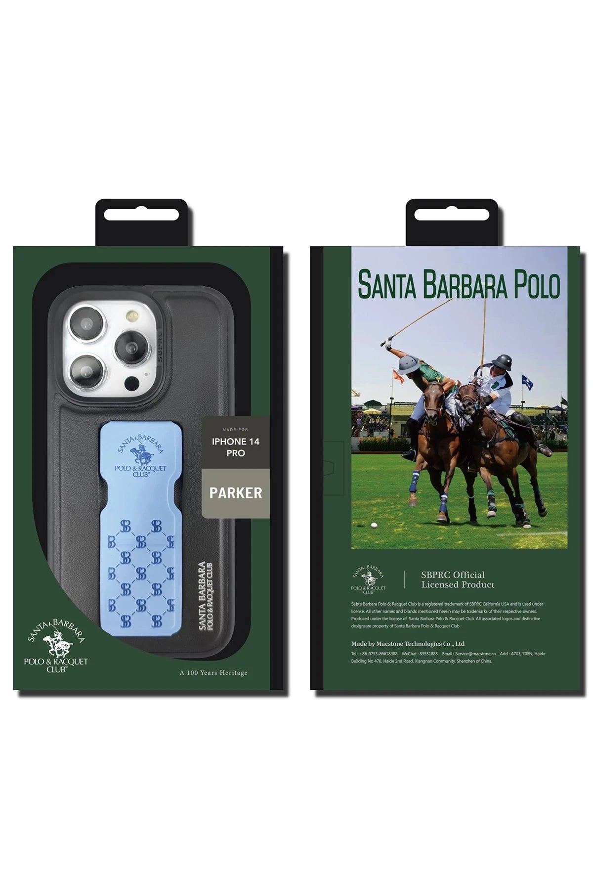 Santa Barbara Polo Racquet Club Apple iPhone 13 Pro Parker Stand Kapak - Mavi
