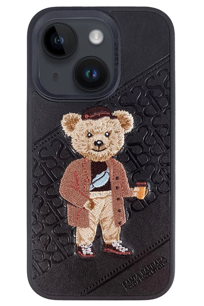 Santa Barbara Polo Racquet Club Apple iPhone 14 Crete Deri Kapak - Siyah