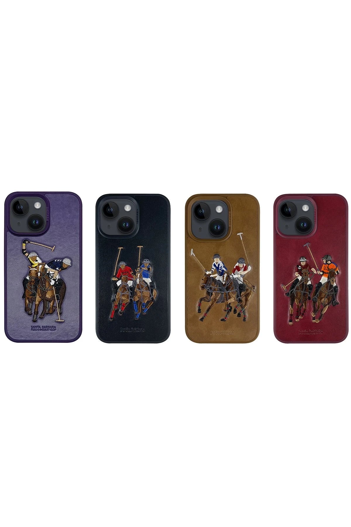 Santa Barbara Polo Racquet Club Apple iPhone 14 Jockey Deri Kapak - Siyah