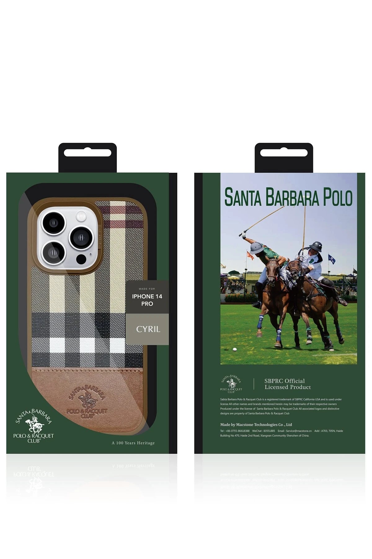 Santa Barbara Polo Racquet Club Apple iPhone 14 Pro Cyril Magsafe Kapak - Siyah