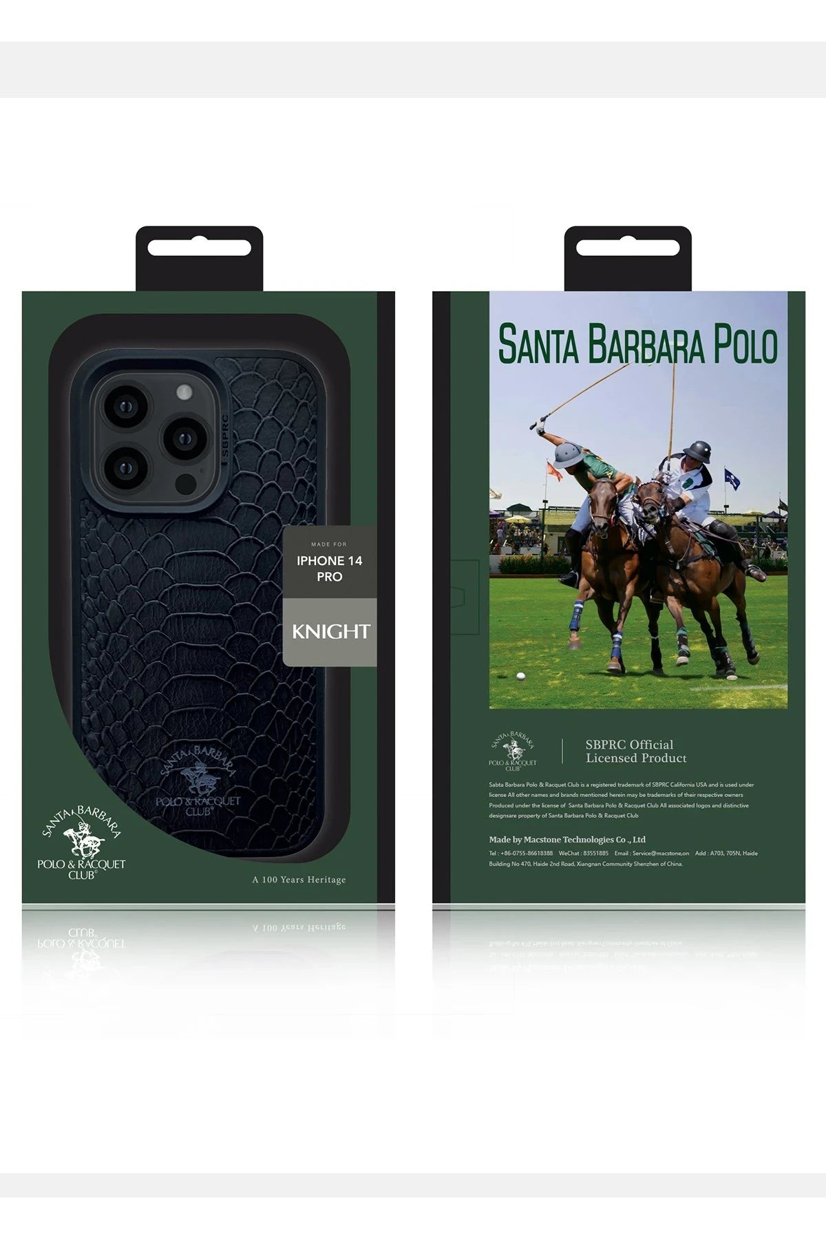 Santa Barbara Polo Racquet Club Apple iPhone 14 Pro Knight Deri Kapak - Kahverengi