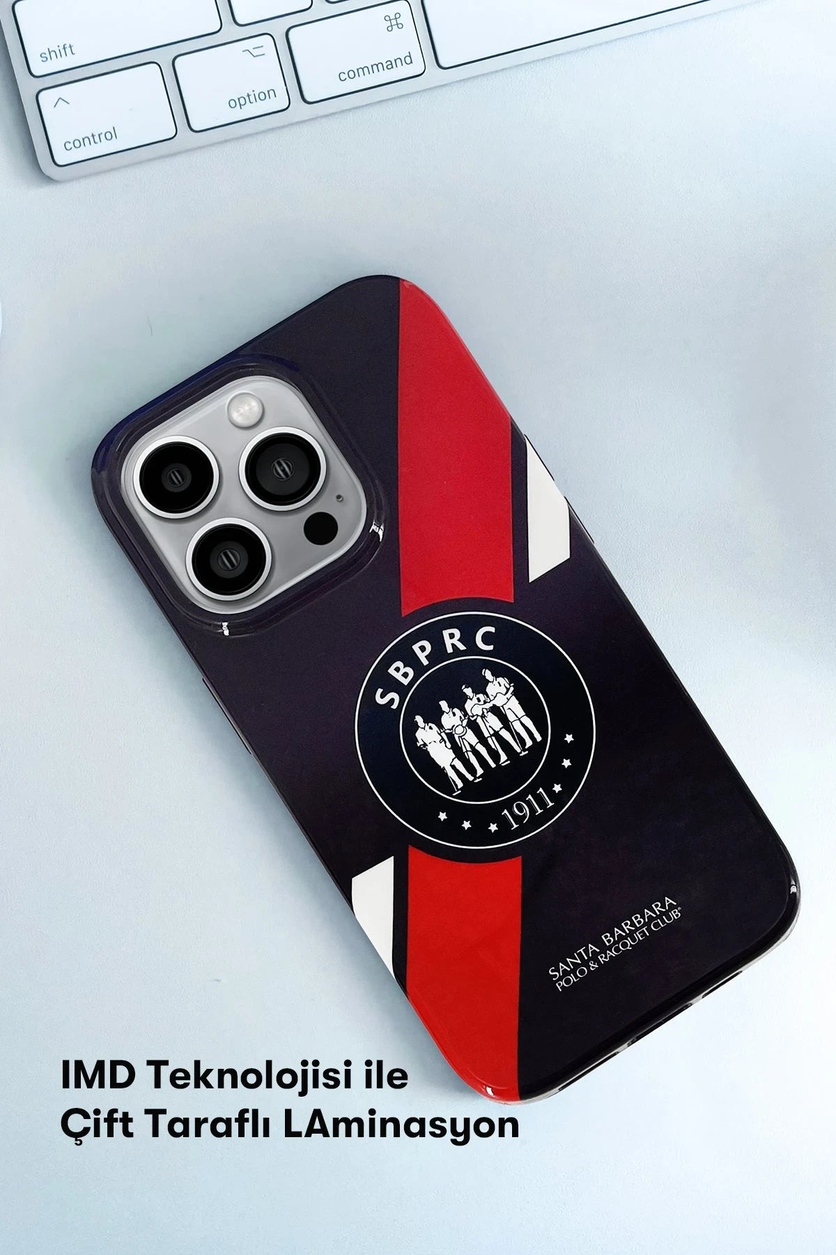 Santa Barbara Polo Racquet Club Apple iPhone 14 Pro Max Alden Kapak - Siyah