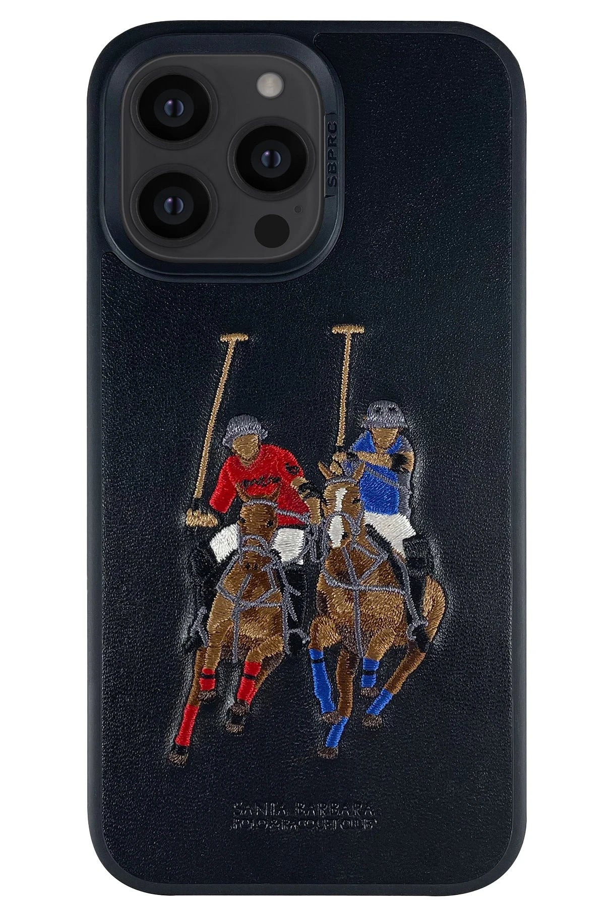 Santa Barbara Polo Racquet Club Apple iPhone 14 Pro Max Jockey Deri Kapak - Siyah