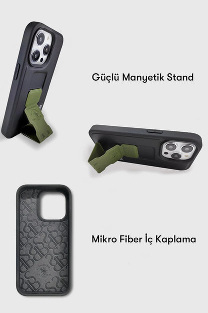 Santa Barbara Polo Racquet Club Apple iPhone 14 Pro Max Parker Stand Kapak - Mavi