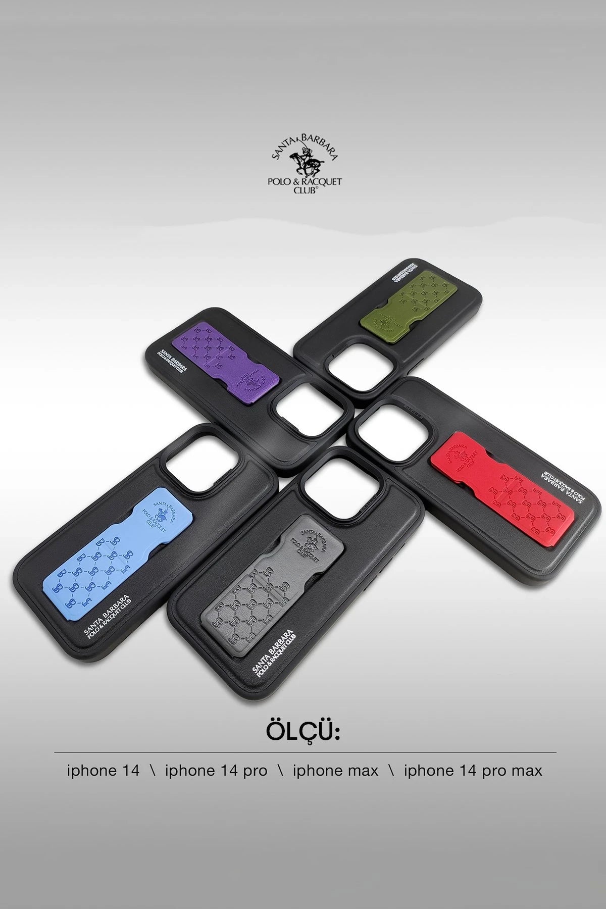 Santa Barbara Polo Racquet Club Apple iPhone 14 Pro Parker Stand Kapak - Mavi