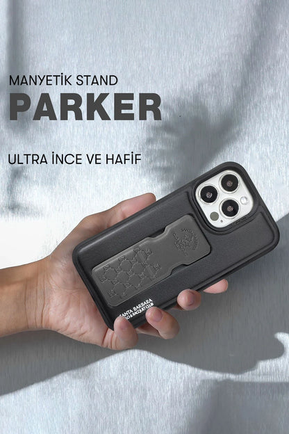 Santa Barbara Polo Racquet Club Apple iPhone 14 Pro Parker Stand Kapak - Mavi