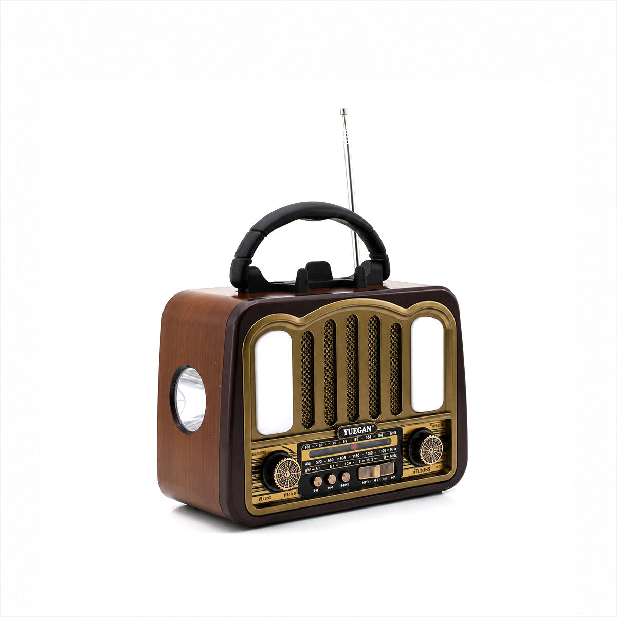 ŞARJLI - NOSTALJİ BLUETOOTH İBRELİ FM RADYO MP3 USB - TF PLAYER SPEAKER PL-4702 (5643)