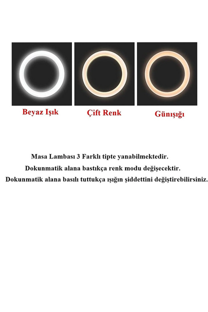 Şarjlı Sarı Ve Beyaz Renk Masa Lambasi Wt-005